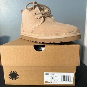 UGG Beige Suede Ankle Boots
